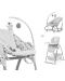 Καρέκλα φαγητού  Hauck - Sit 'n Relax 3 σε 1, Nordic grey - 7t