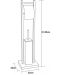 Βάση τουαλέτας για χαρτί και βούρτσα Inter Ceramic - 3811MW, λευκό - 4t