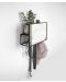 Οργανωτής τοίχου με καθρέφτη και κρεμάστρες Umbra - Cubiko, μαύρος - 4t