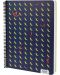 Τετράδιο σπιράλ Colori - A4, 100 φύλλα, φαρδιές σειρές, σκληρό εξώφυλλο, ποικιλία - 1t