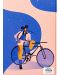 Τετράδιο με σκληρό εξώφυλλο ArtNote А4 - Bike Girl and Planet, 96 φύλλα - 2t