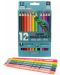 Χρωματιστά τριγωνικά μολύβια  Ars Una - Jumbo, 12 χρωμάτων - 1t
