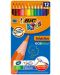 Έγχρωμα μολύβια BIC Kids - Evolution, 12 χρώματα, μεταλλικό κουτί - 1t