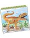 Δημιουργικό βιβλίο με πρότυπα και αυτοκόλλητα DinosArt - Dinosaurs - 3t