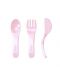 Σετ μαχαιροπήρουνων  Twistshake Cutlery Pastel - Ροζ, πάνω από 6 μήνες - 1t