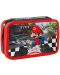 Κασετίνα με σχολικά είδη Panini Super Mario - Mario Kart, 3 τμήματα  - 1t