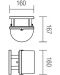 Εξωτερική Απλίκα  Smarter - Marano 9820, IP44, E27, 1x42W, μαύρο ματ - 2t