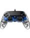Χειριστήριο Nacon за PS4 - Wired Illuminated, crystal blue - 4t