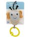 Βρεφικό παιχνίδι με δόνηση  BabyJem - Μέλισσα, γκρι, 15 х 8 cm - 2t